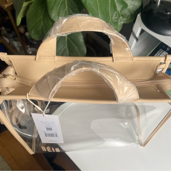 BÉIS Stadium Clear Tote in Beige NWT - Picture 5 of 6